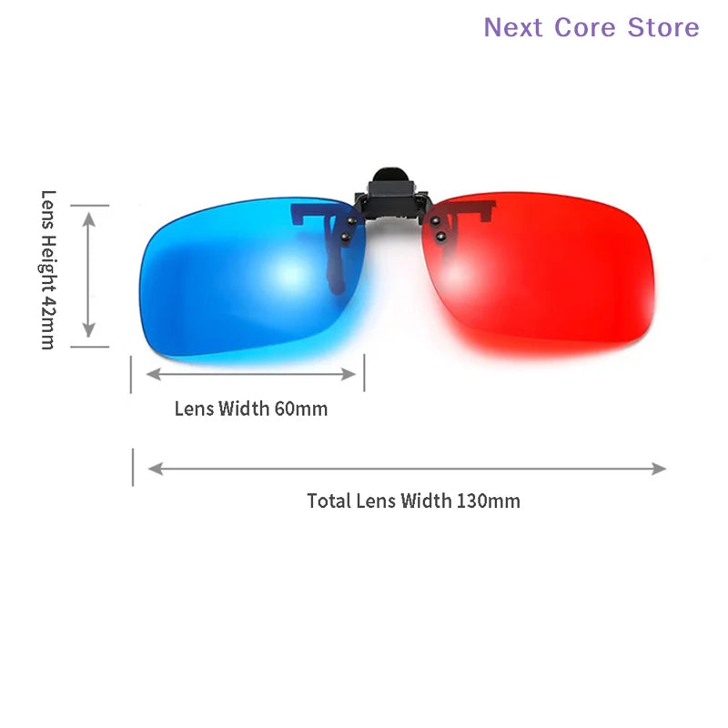 Anaglyph 3D Glasses Red Blue Green Clip-On | HIP Anaglyph 3D Glasses HIP
