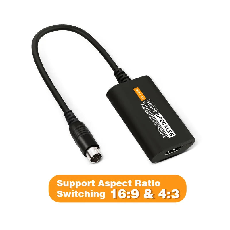 SEGA Saturn HDMI Adapter 1080P Converter – 4:3/16:9 Game Console Adapter HIP