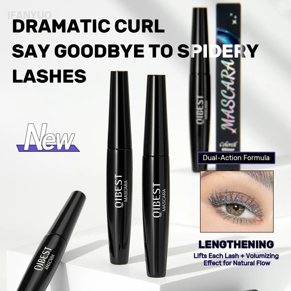 5 Colors Diamond Shimmering Mascara Long Lasting Makeup 3D Volume Eyelashes Curling Glitter Mascara Eye Lash Female Cosmetic HIP