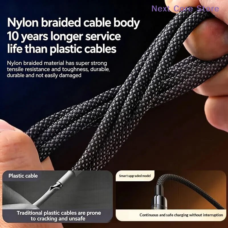240W USB-C Fast Charging Cable 1M & 2M | 6A Type-C USB-C Charging Cable HIP