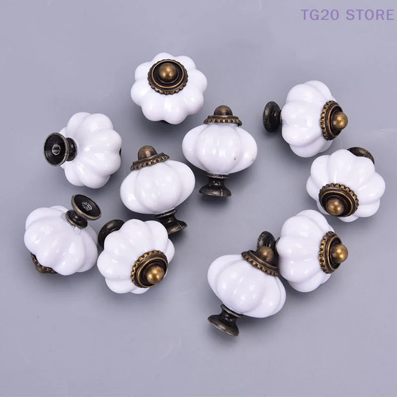 10-Pack Vintage Pumpkin Drawer Knobs – Alloy Cabinet Pulls Cabinet Drawer Knobs HIP