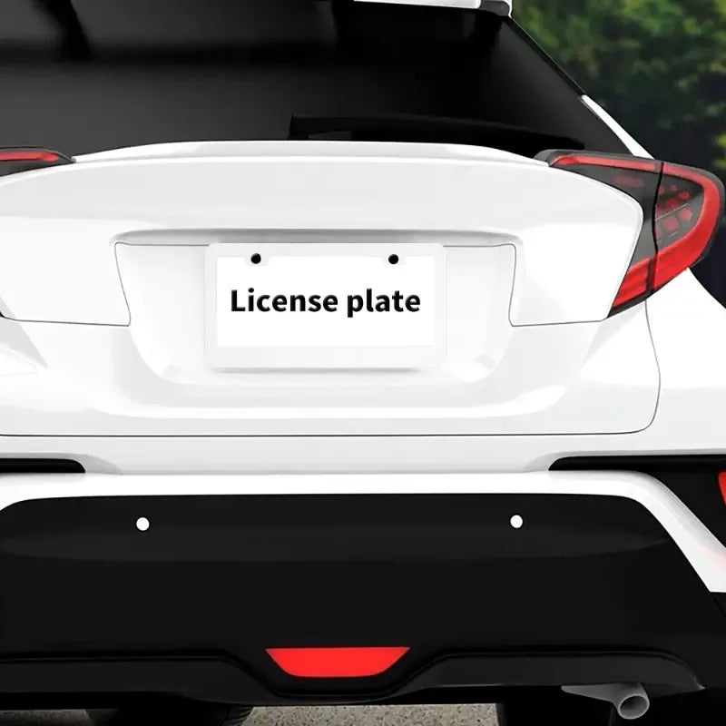2-Pack Aluminum License Plate Frames – White & Black Polka Dot License Plate Frame HIP