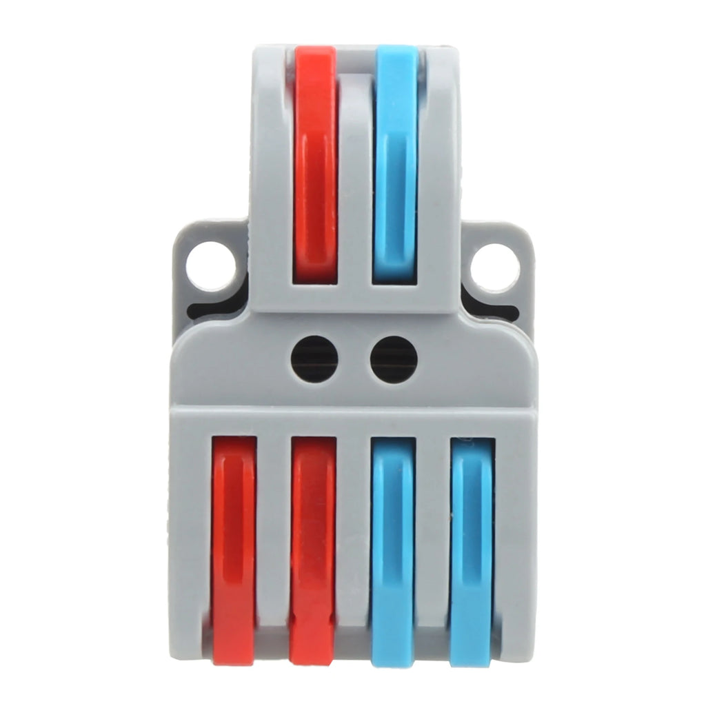 10PCS Cable Connector Color Quick Wiring 2 In 4 Out Terminal Block Connection LT‑422 Cable Connector Terminal HIP