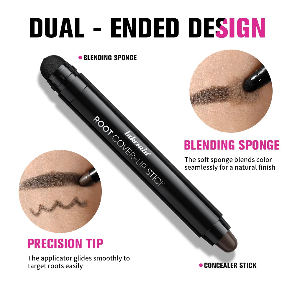 Hair Line Stick Pen Waterproof Hair Dye Pen & Brush Instantly Cover Grey White Hair Natural Hair Filling Hairline Shadow Makeup HIP