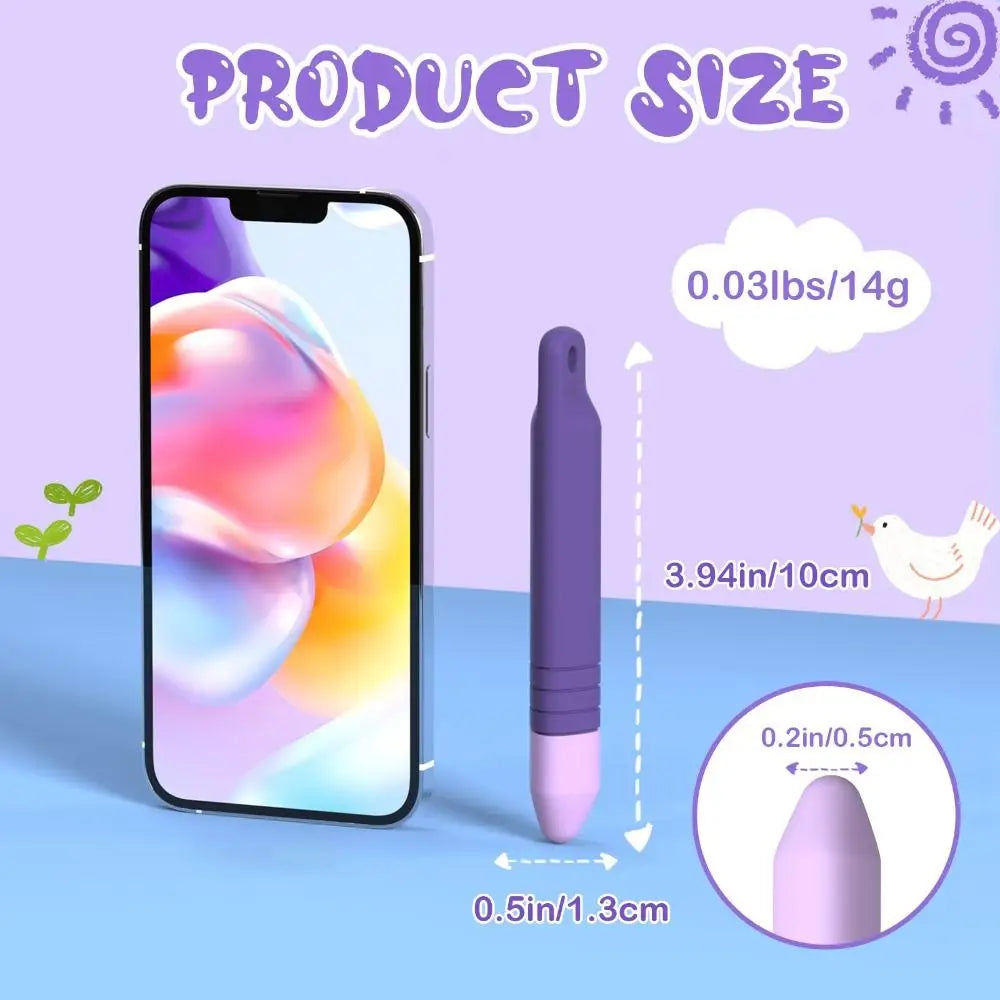 Kids Silicone Stylus Pen – Anti-Roll, Anti-Lost Tether Kids Tablet Stylus HIP