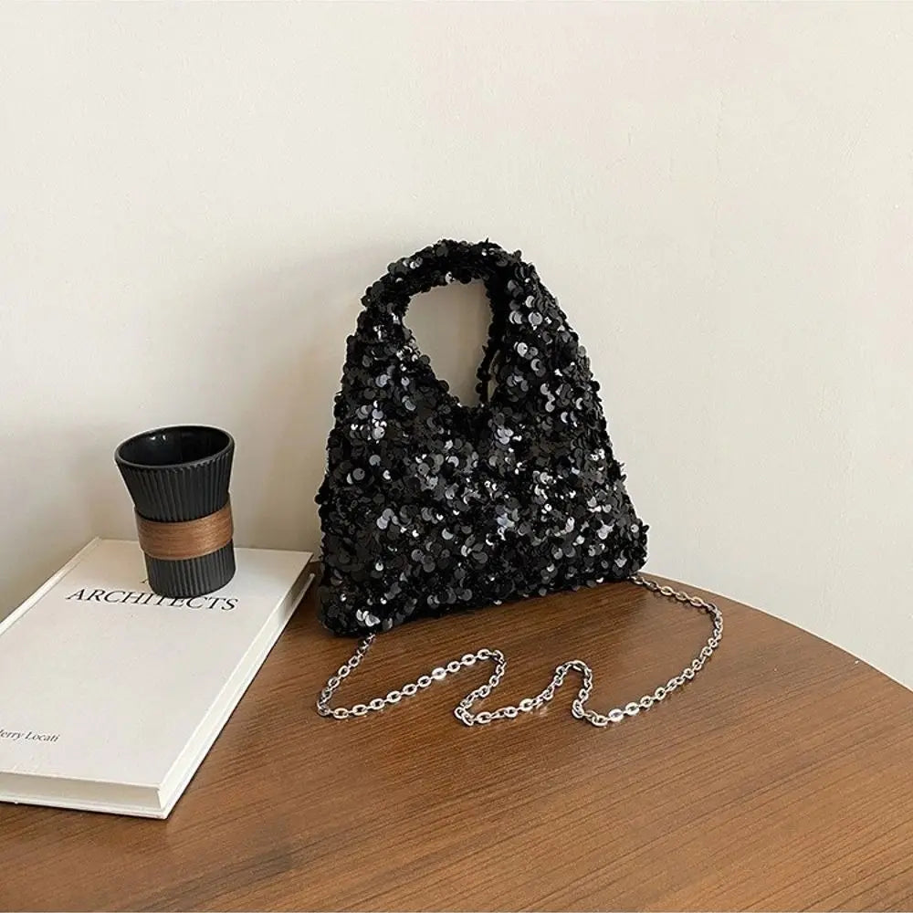 Glamorous Sequin Evening Bag – Women's Shining Shoulder Bag Sequin Evening Bag HIP