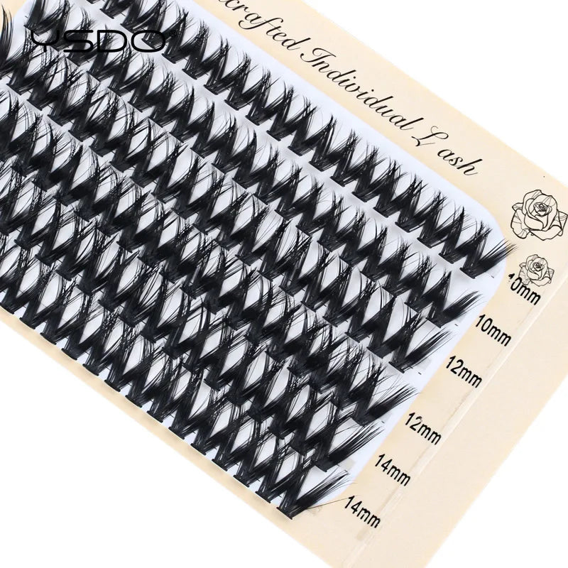 YSDO 6 Rows 120 Clusters False eyelashes Thick V-shaped natural Individual eyelash extension lash bunches fake lashes make HIP