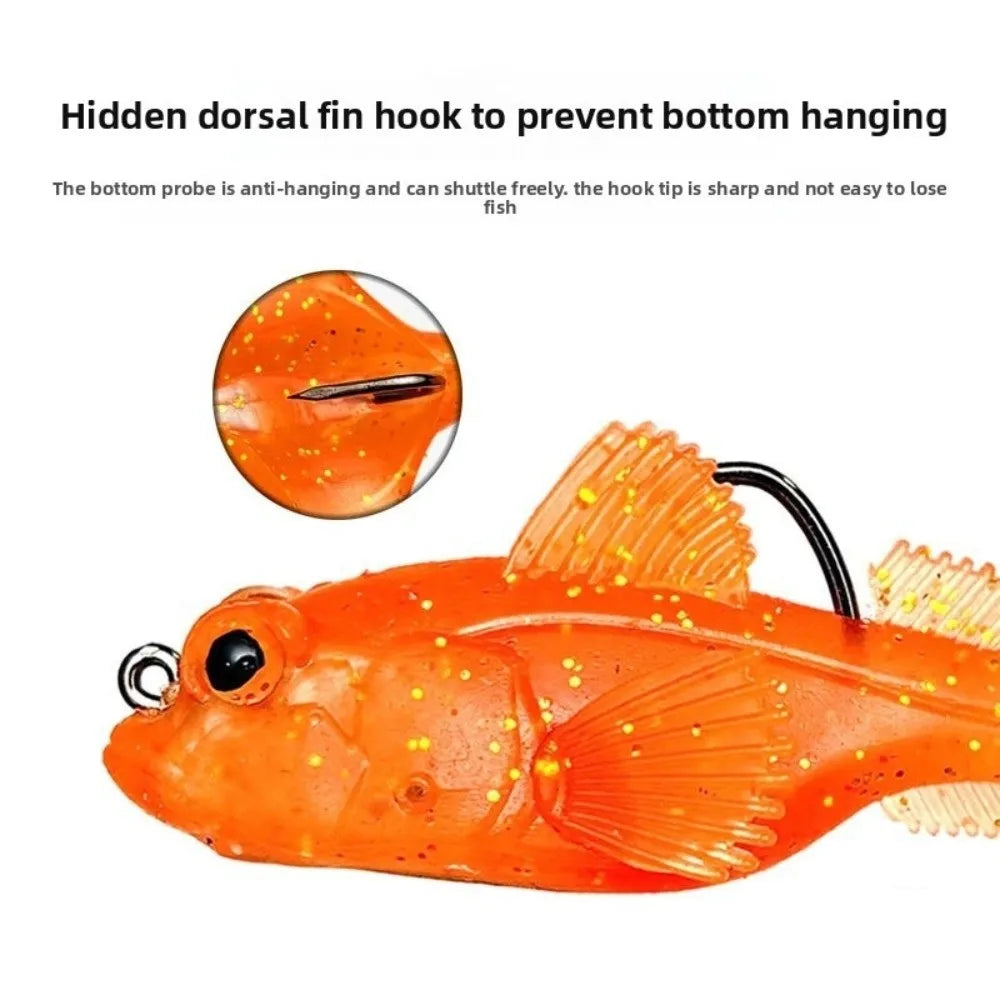 2-Pack Silicone Goby Soft Fishing Lures 9g & 12g Swimbait Soft Fishing Lure HIP