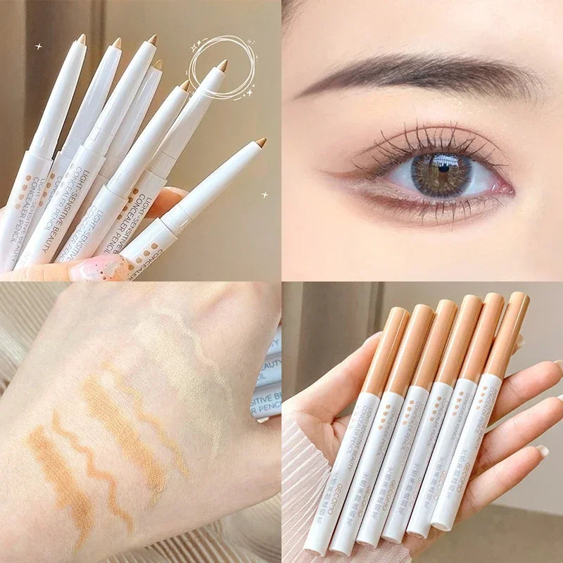 Lying Silkworm Full Cover Concealer Cover Stick Pencil Conceal Spot Blemish Foundation Waterproof Eyebrow Lip Contouring Makeup HIP