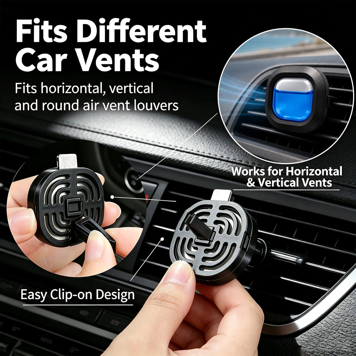 REACH Certified Car Vent Clip Air Freshener – Marine Scent 4-Pack Car Air Freshener HIP