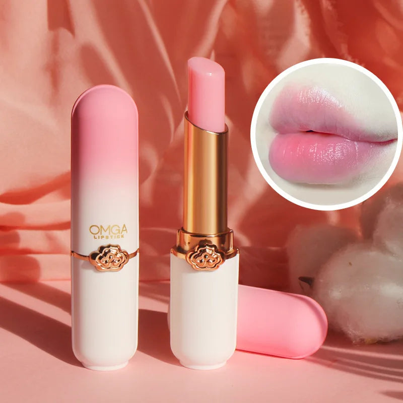 Peach Color Lip Balm Crystal Temperature Change Lipstick Girl Moisturizing LongLasting Lip Gloss Makeup Lip Care Repair Cosmetic HIP
