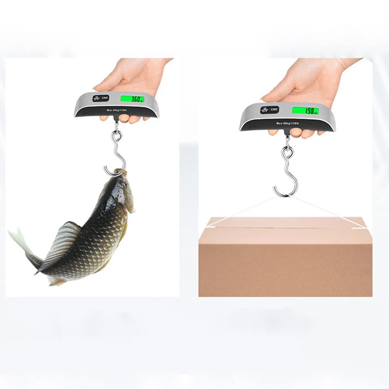 Digital Hanging Scale 50kg LCD – Fish, Luggage & Travel Digital Hanging Scale HIP