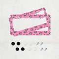 2-Pack Pink Skull Aluminum License Plate Frames + Screws License Plate Frame HIP 1