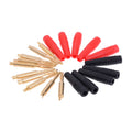 10-Pack 2mm Gold-Plated Banana Plug Solder Connectors Banana Plug Connector HIP One Size