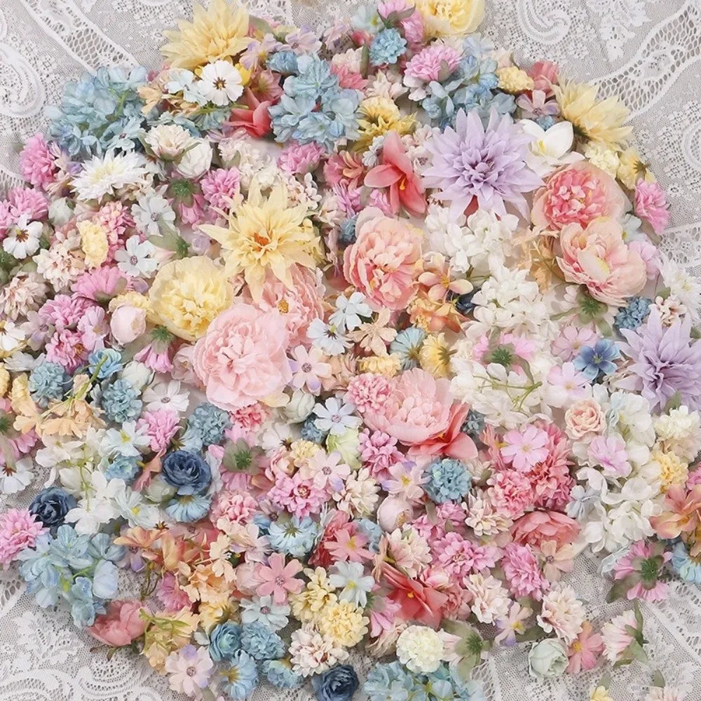 20pc Silk Artificial Flower Heads Mix – DIY Wreath & Decor Artificial Flower Heads HIP