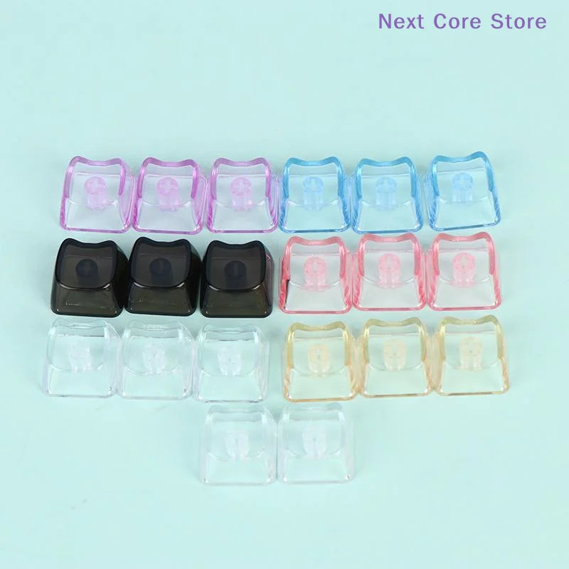 Cat Shaped Transparent PBT Keycaps MAO Profile MX Switch 10/20 Pcs Novelty Keycaps HIP