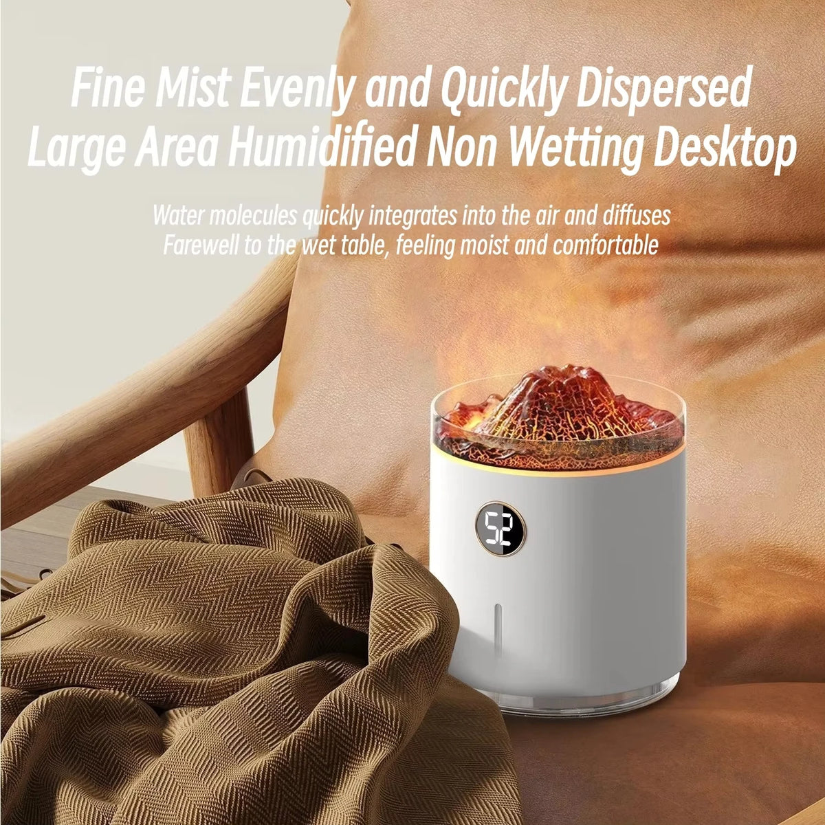 350ml Volcano Flame USB Humidifier & Aroma Diffuser | HIP Ultrasonic Humidifier Diffuser HIP