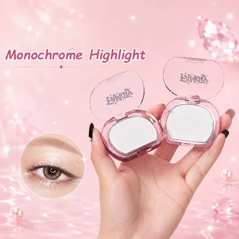 Pure White Matte Face Highlight Powder Long Lasting Smooth Finishing Powder Light Weight Daily Women Face Contour Highlighter HIP