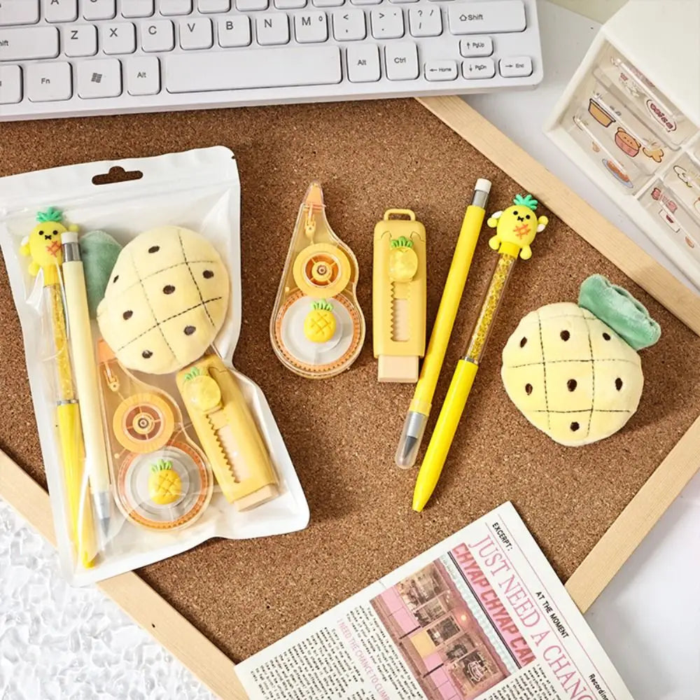 5-Piece Fruit Stationery Set – Gel Pen & Correction Tape Gift Stationery Gift Set HIP
