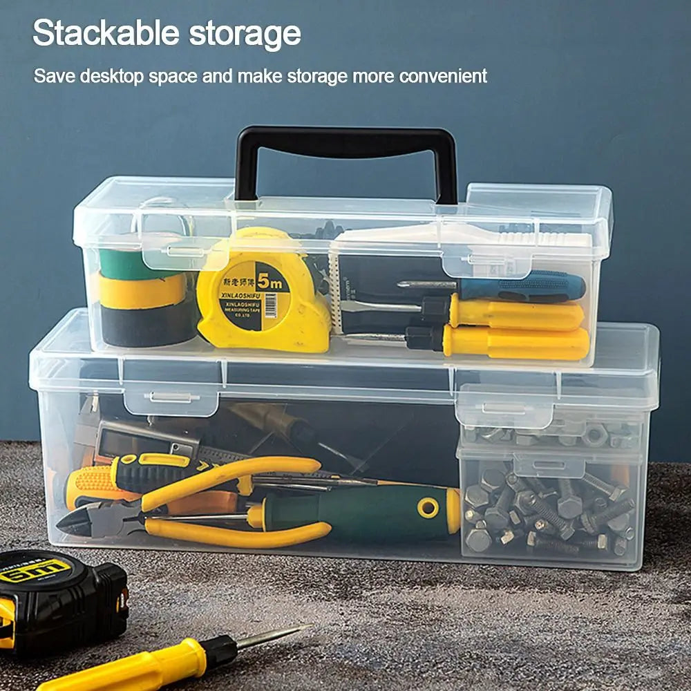 Transparent Plastic Tool Organizer & Parts Storage Box Tool Storage Box HIP