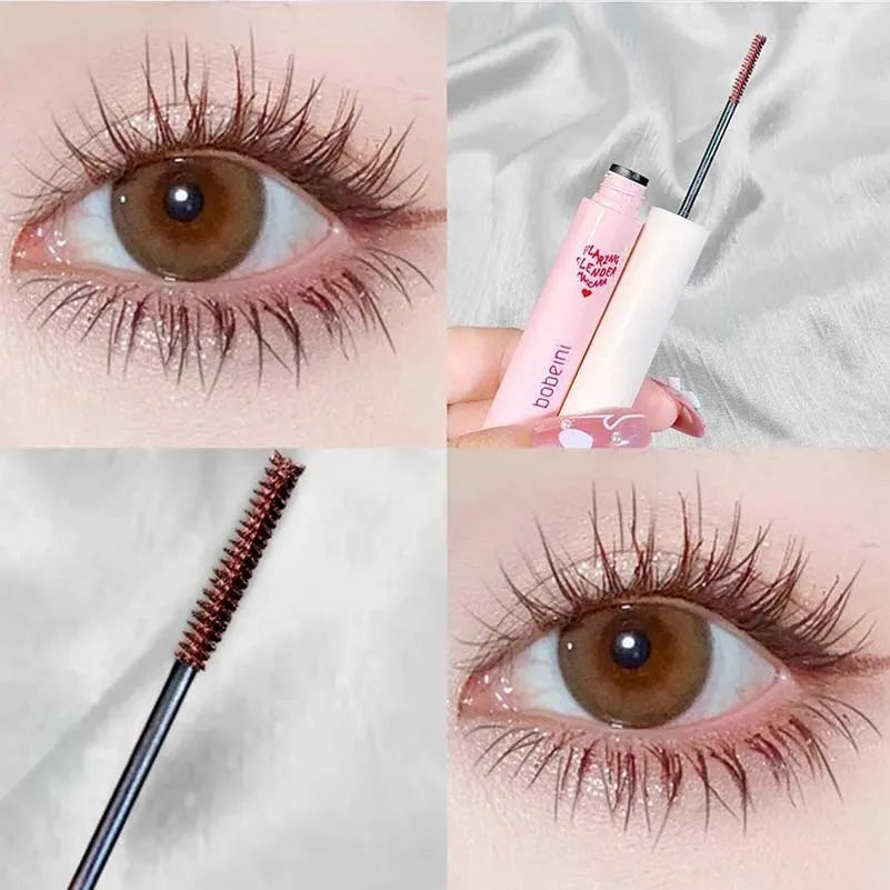 2/1pcs Black Brown Mascara Extra Volume Ultra-fine Small Brush 3D Lengthens Waterproof Natural Women Makeup Korean Cosmetics HIP A 02 Brown