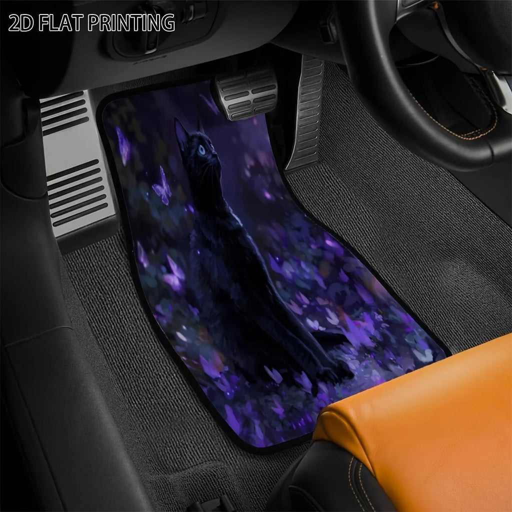 Gothic Black Cat Car Floor Mats – 4-Piece Non-Slip Set Car Floor Mats HIP