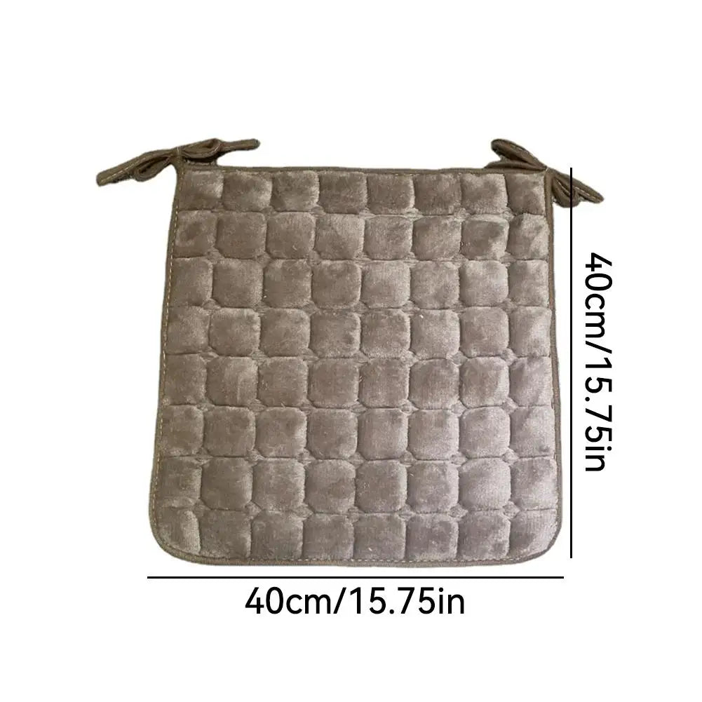 Durable 45x45cm Seat Cushion Plus Velvet Non Slip Car Seat Pad Flannel Square Student Chair Pad Office Home Decor DropShipping HIP