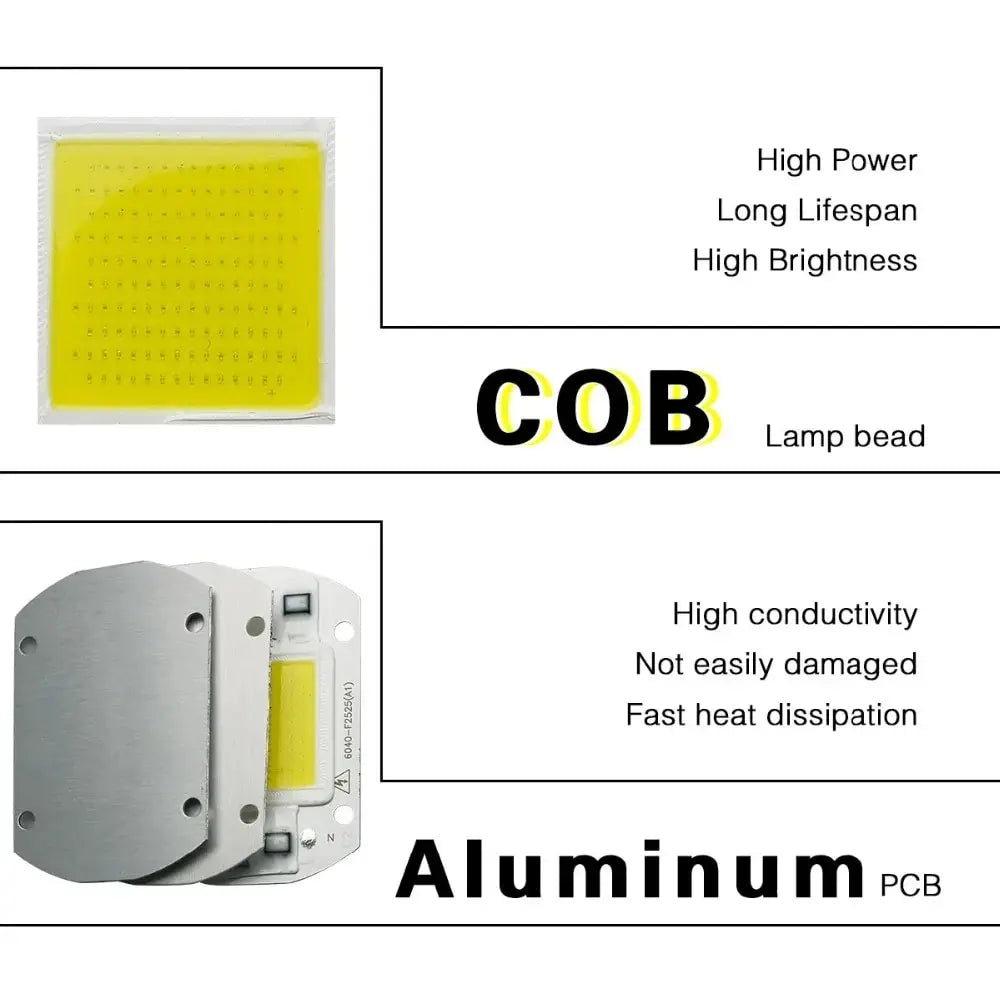 LED Chip COB Lamp Bead 20W 30W 50W LED 220V 110V Smart IC No Need Driver DIY Flood Light Led Matrix Spotlight Outdoor Chip Lamp HIP