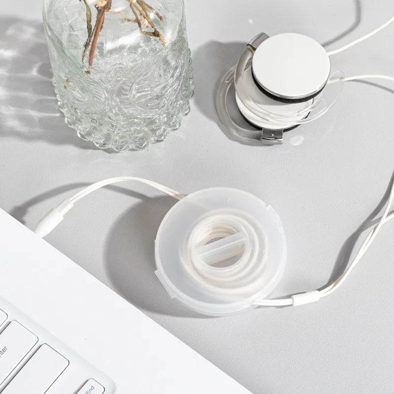 Portable Cable Winder & Cord Organizer – Round USB Reel Cable Cord Organizer HIP