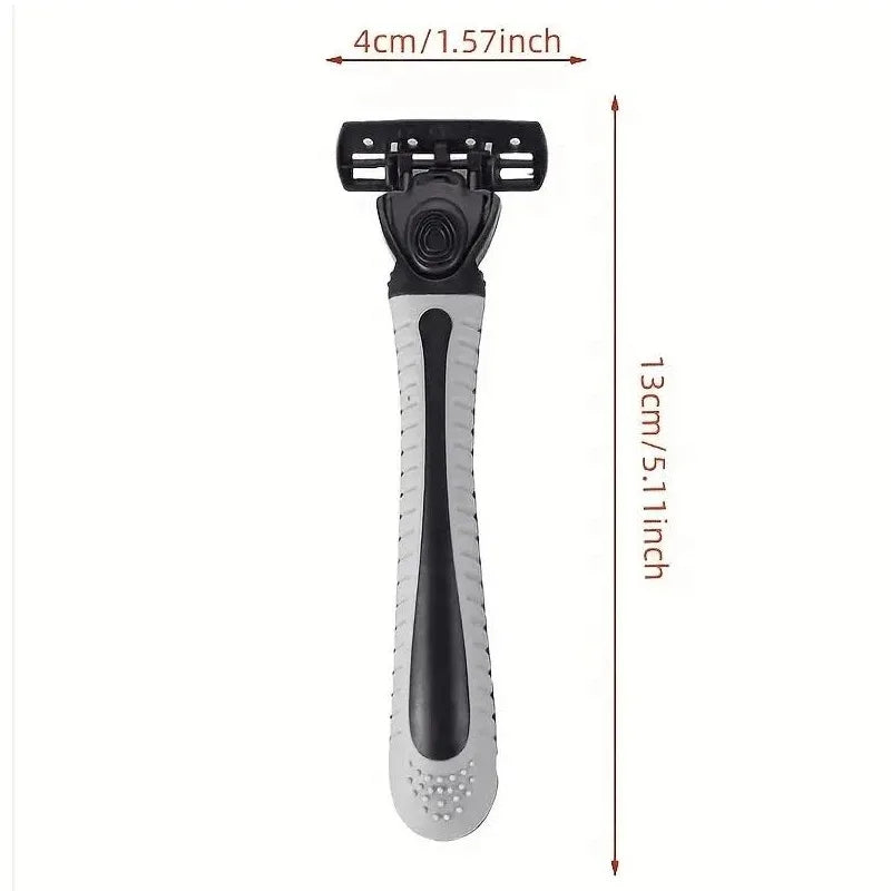 Men's Reusable 2-Blade Razor – Multi-Tool Swappable Head Men's Manual Razor HIP