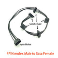 Molex 4-Pin to 5x SATA Power Splitter Cable for PC & Server Power Splitter Cable HIP 4Pin Male to 5 Sata