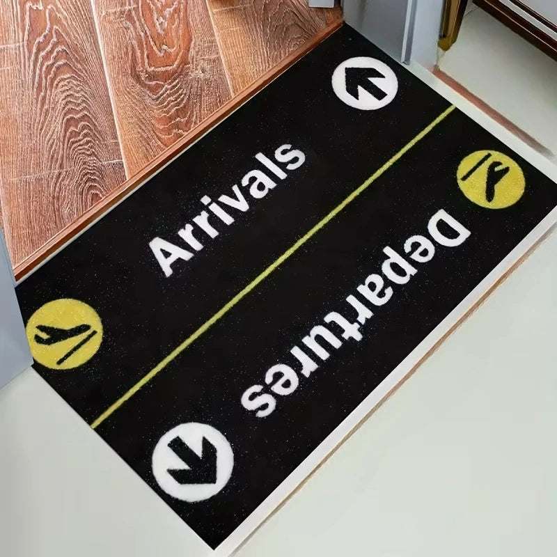 Flight Theme Doormat – Anti-Slip Rectangular Entry Rug Decorative Doormat HIP