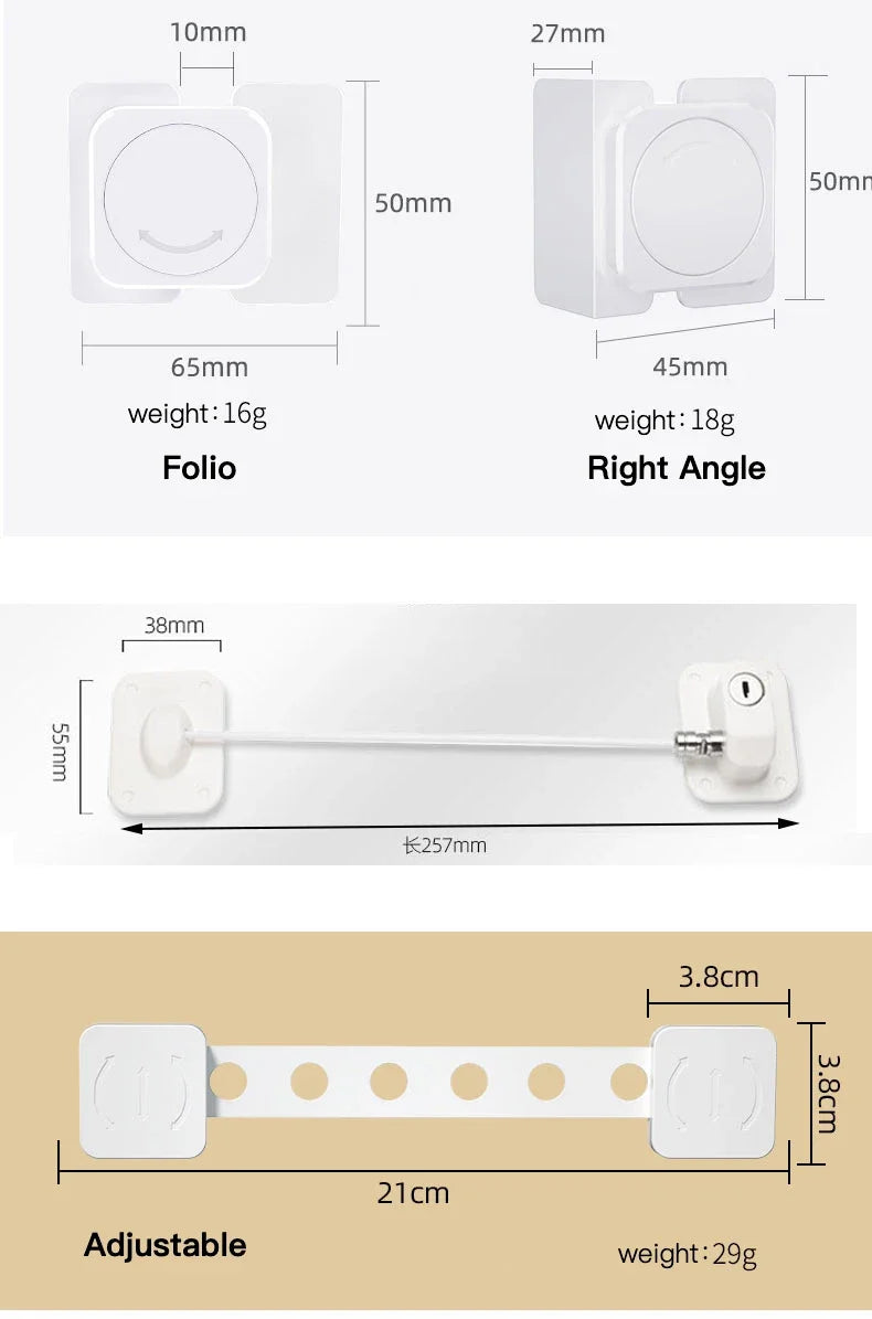 Baby Safety Cabinet & Refrigerator Lock – Child Proof Buckle Baby Cabinet Lock HIP