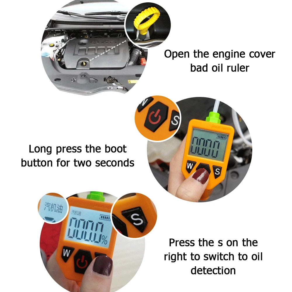 Car Testing Tools Engine Oil Tester for Auto Check Oil Quality Detector with LED Display Gas Analyzer Car Testing Tools HIP