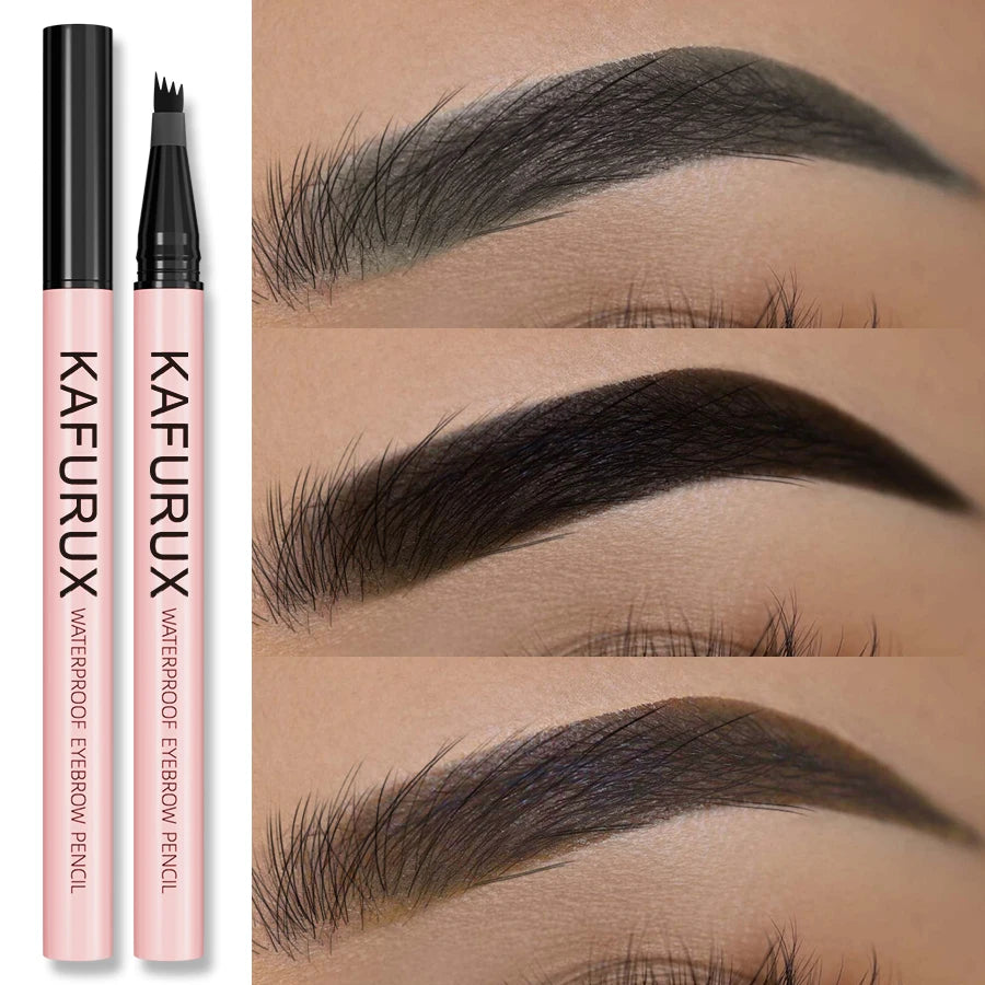 KAFURUX 4-Point Waterproof Liquid Eyebrow Pencil – Long Lasting Liquid Eyebrow Pencil HIP
