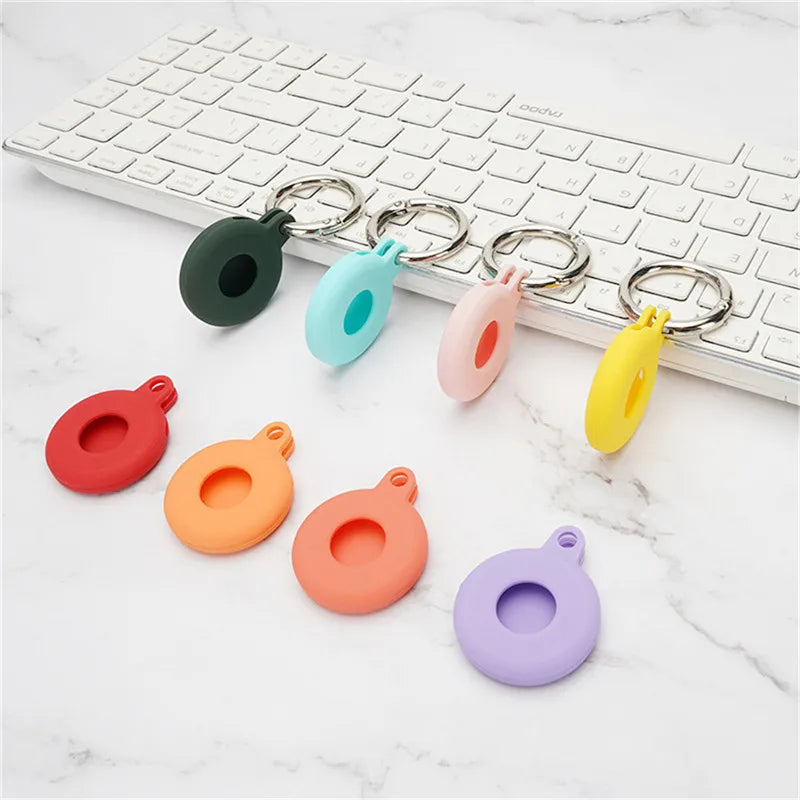Silicone AirTag Protective Sleeve with Keychain – Anti-Scratch Tracker Protective Case HIP