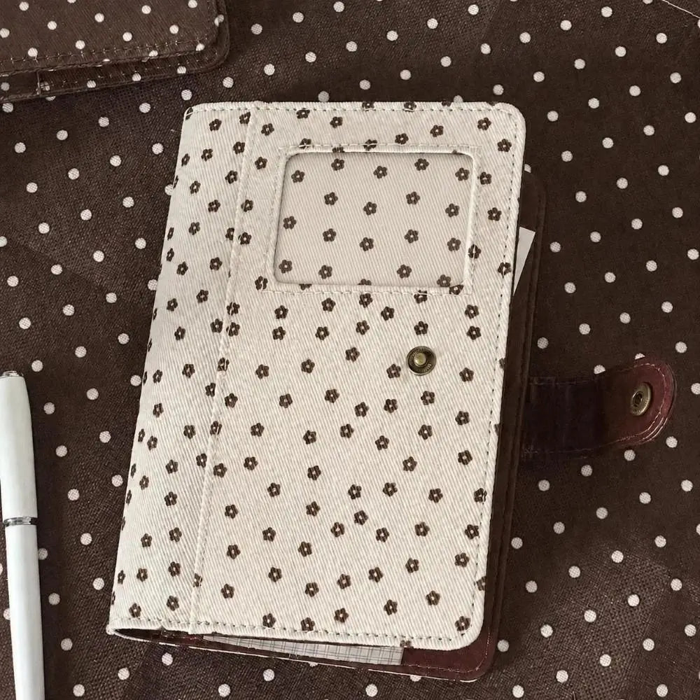 Vintage Polka Dot A7 Loose Leaf Binder Notebook – Fabric Cover Loose Leaf Notebook HIP