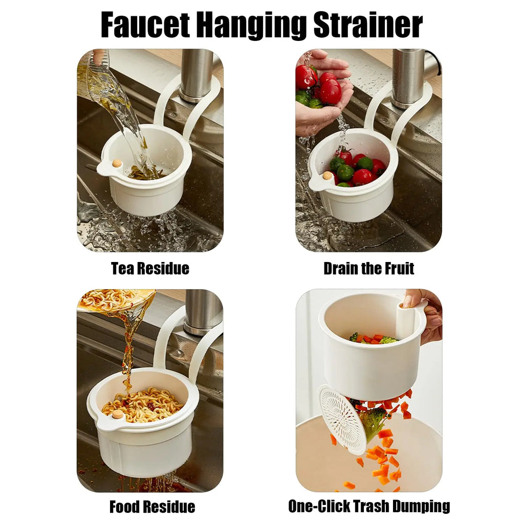 Faucet-Hanging Self-Cleaning Sink Strainer Basket | HIP Sink Strainer Basket HIP