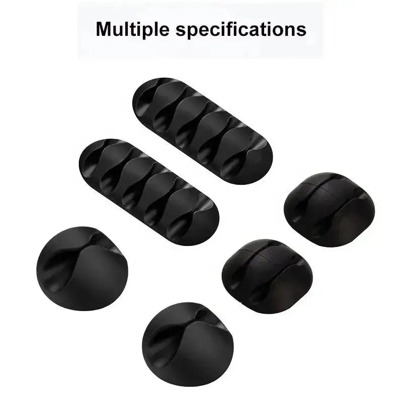 Silicone USB Cable Organizer Winder & Desk Cable Clips Cable Management Clip HIP