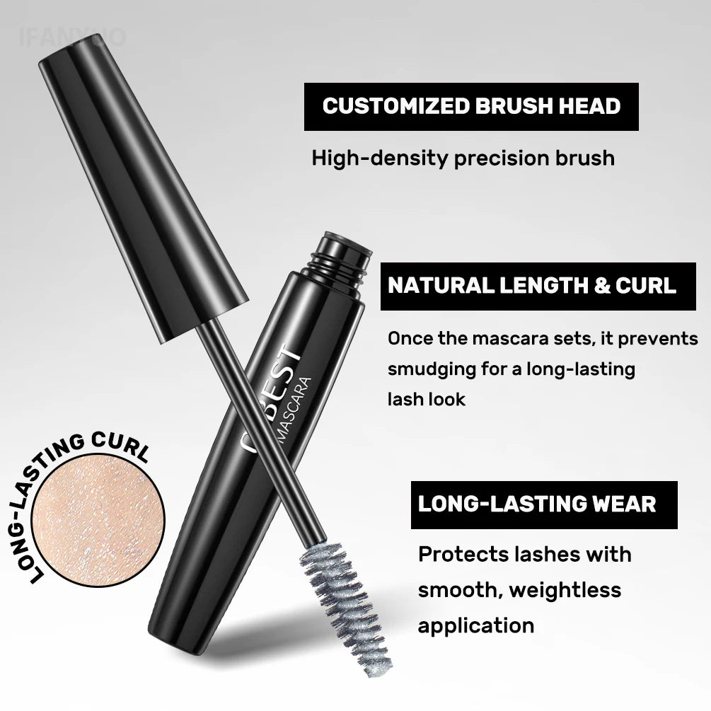 5 Colors Diamond Shimmering Mascara Long Lasting Makeup 3D Volume Eyelashes Curling Glitter Mascara Eye Lash Female Cosmetic HIP