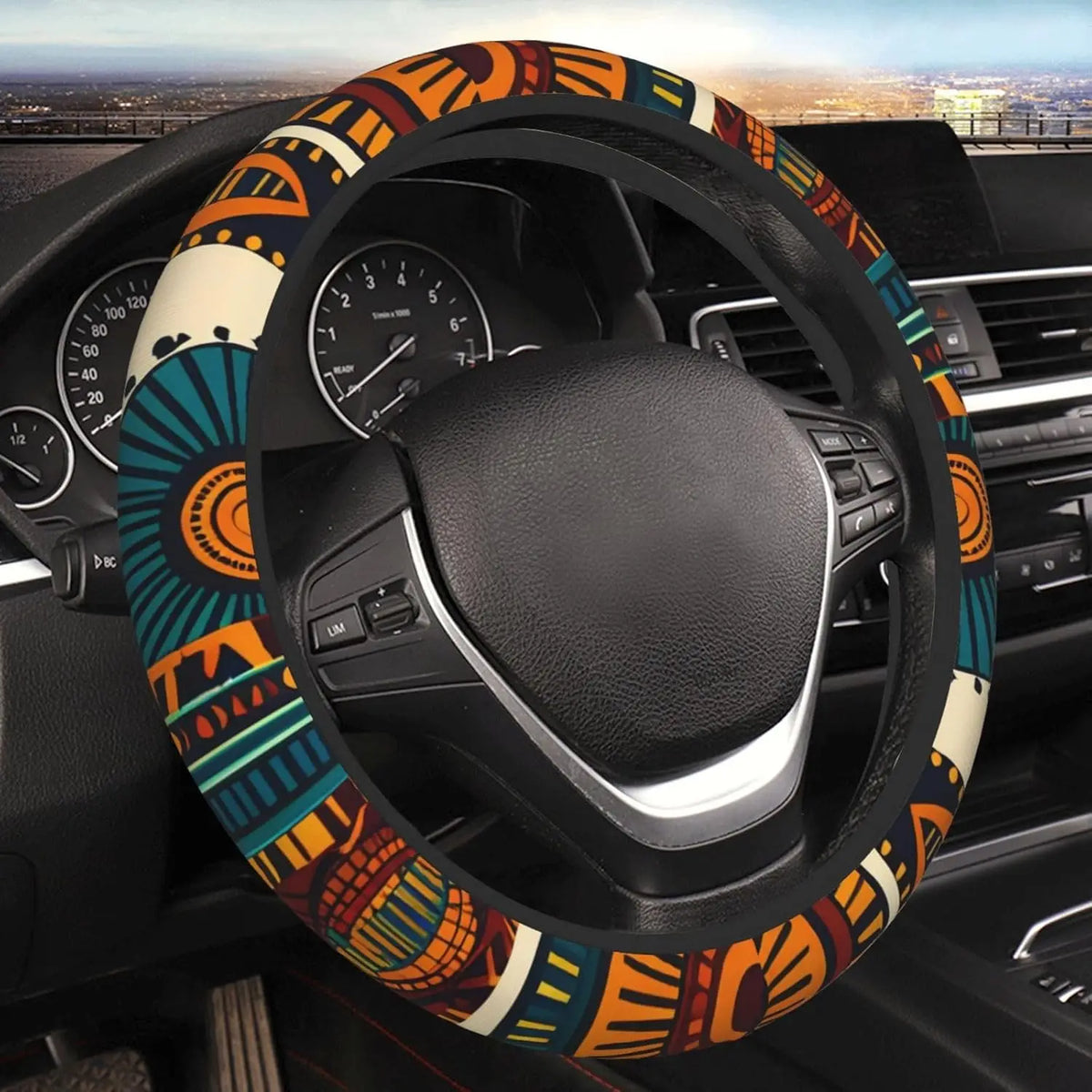 Soft Elastic Steering Wheel Cover – Universal Anti-Slip Fit Steering Wheel Cover HIP SILVER