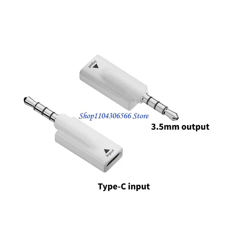 2-Pack 3.5mm to USB-C Headphone Adapter | Clear Audio Headphone Adapter HIP