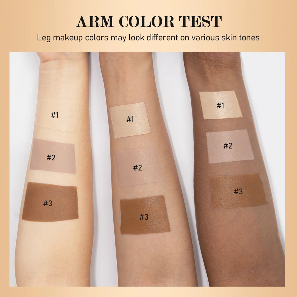 3Pcs Leg Makeup Set Brightening Setting Spray & Applicator Glove Medium Airbrush Body Foundation Waterproof Cover Scars Tattoo HIP
