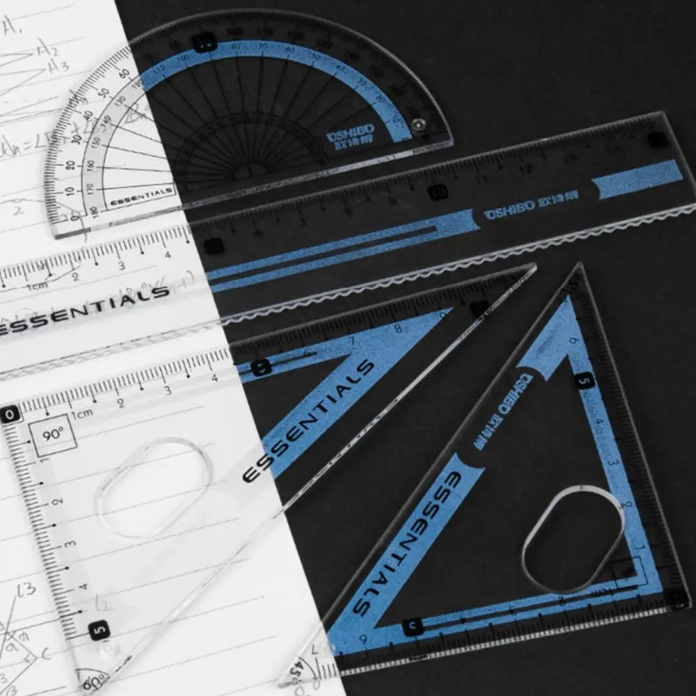 9-Piece Geometry Set – Ruler, Compass, Protractor & Pencil Geometry Drawing Set HIP