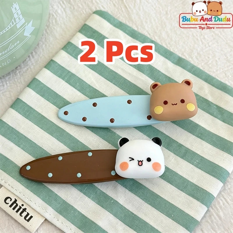 Panda Bubu & Dudu Cartoon Hair Clips – Cute Anime Hairpin Set Anime Hair Clips HIP A 2 Pcs