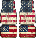 American Flag Car Floor Mats Set of 4 – Non-Slip Auto Carpets Auto Floor Mats HIP 1 one size