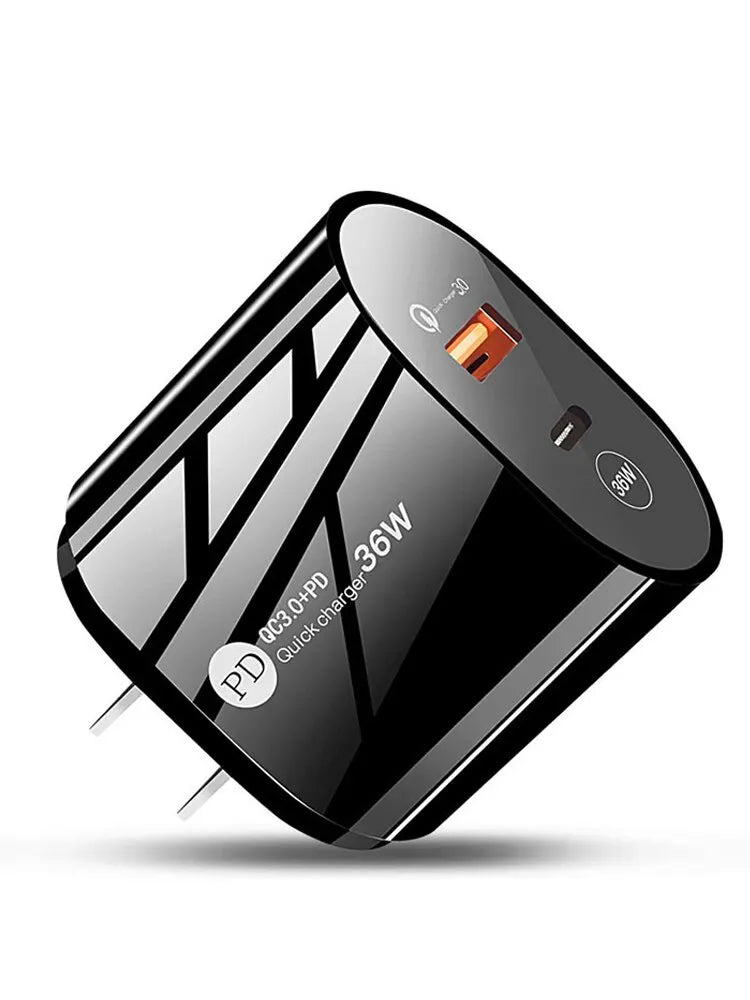 36W PD USB-C Fast Wall Charger | Quick Charge 3.0 Adapter USB Wall Charger HIP US