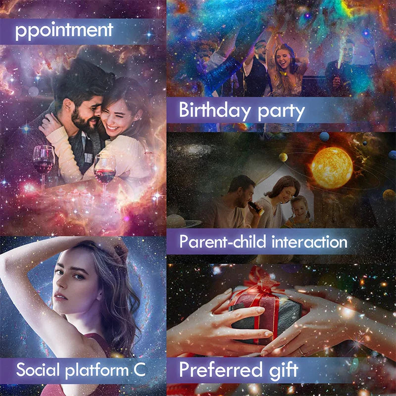 Planetarium Projector Galaxy Projector Star Projector 13 Sheets Of Film Meet Fantasy of Starry Sky Extreme Romantic For Bedroom HIP