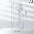 360° Geometric Drawing Ruler – Multifunctional Transparent Geometric Drawing Ruler HIP A3