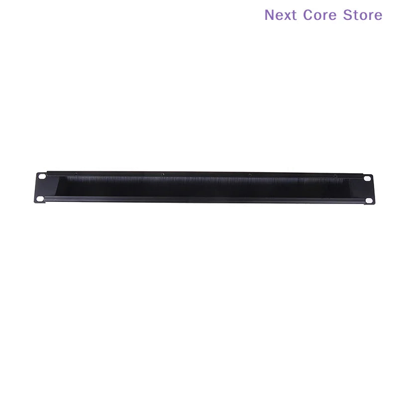 1U 19" Rack Mount Cable Management Brush Panel – Matt Black Rack Cable Panel HIP